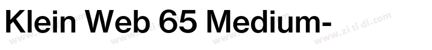 Klein Web 65 Medium字体转换 Klein Web 65 Medium字体转换